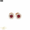 Rose gold gemstone earrings  #68083