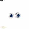 White gold gemstone earrings  #68084