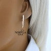 Rose gold english lock earrings #68213
