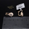 Rose gold english lock earrings #68224