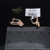 Rose gold english lock earrings #68225