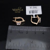 Rose gold english lock earrings #68221