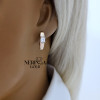 Rose gold english lock earrings #68221