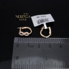 Rose gold english lock earrings #68226