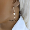 Rose gold earring #68282