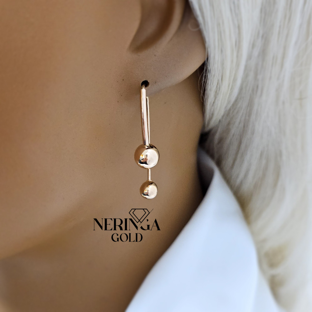 Rose gold earring #68281