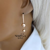 Rose gold earring #68281