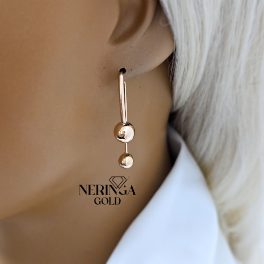 Rose gold earring #68281