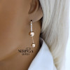 White rose gold earring #68283