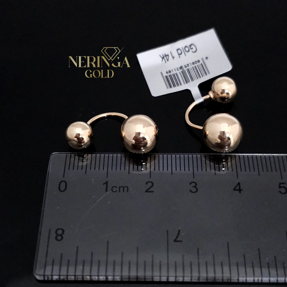 Rose gold earring #68287