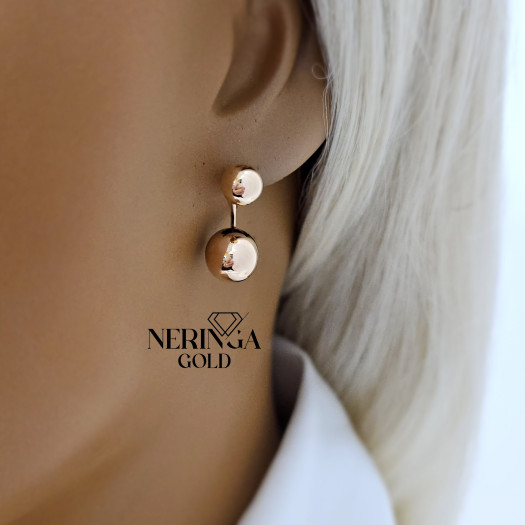 Rose gold earring #68287