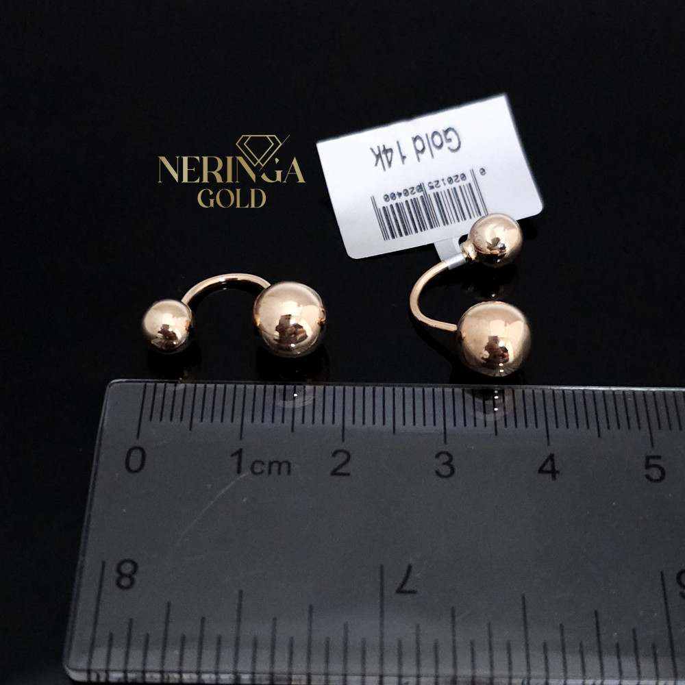 Rose gold earring #68284