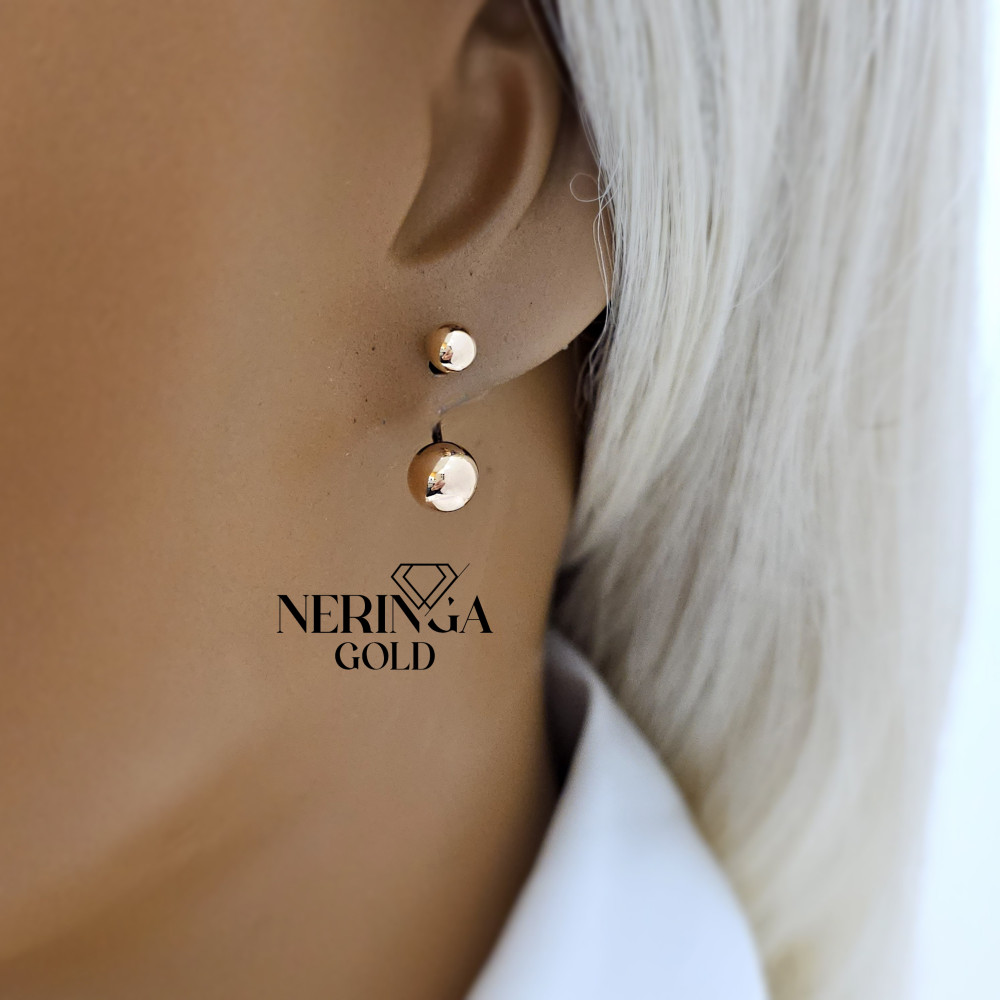 Rose gold earring #68286