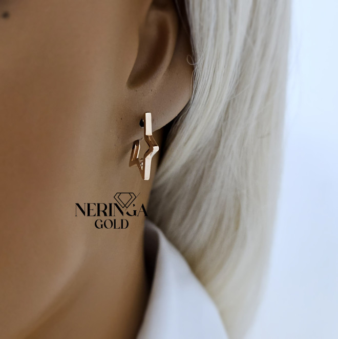 Rose gold earring #68212