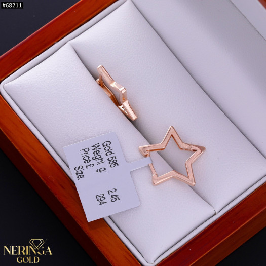 Rose gold earring #68211