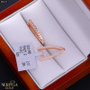 Rose gold english lock earrings #68213