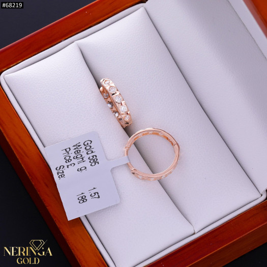 Rose gold hoop earrings #68219