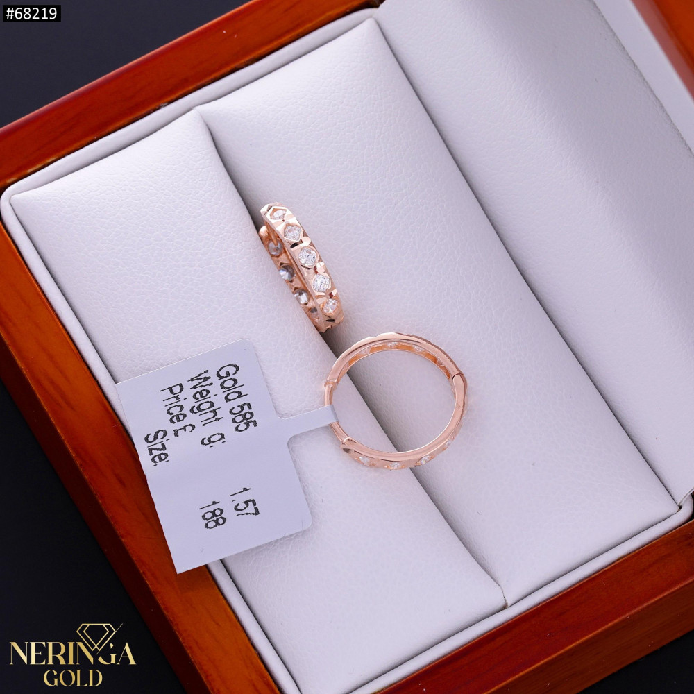 Rose gold hoop earrings #68219