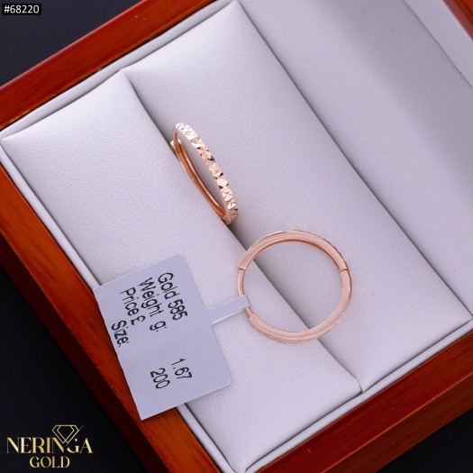 Rose gold hoop earrings #68220