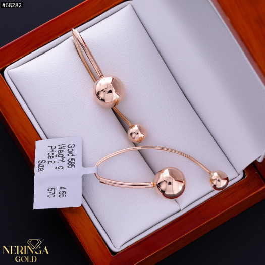 Rose gold earring #68282