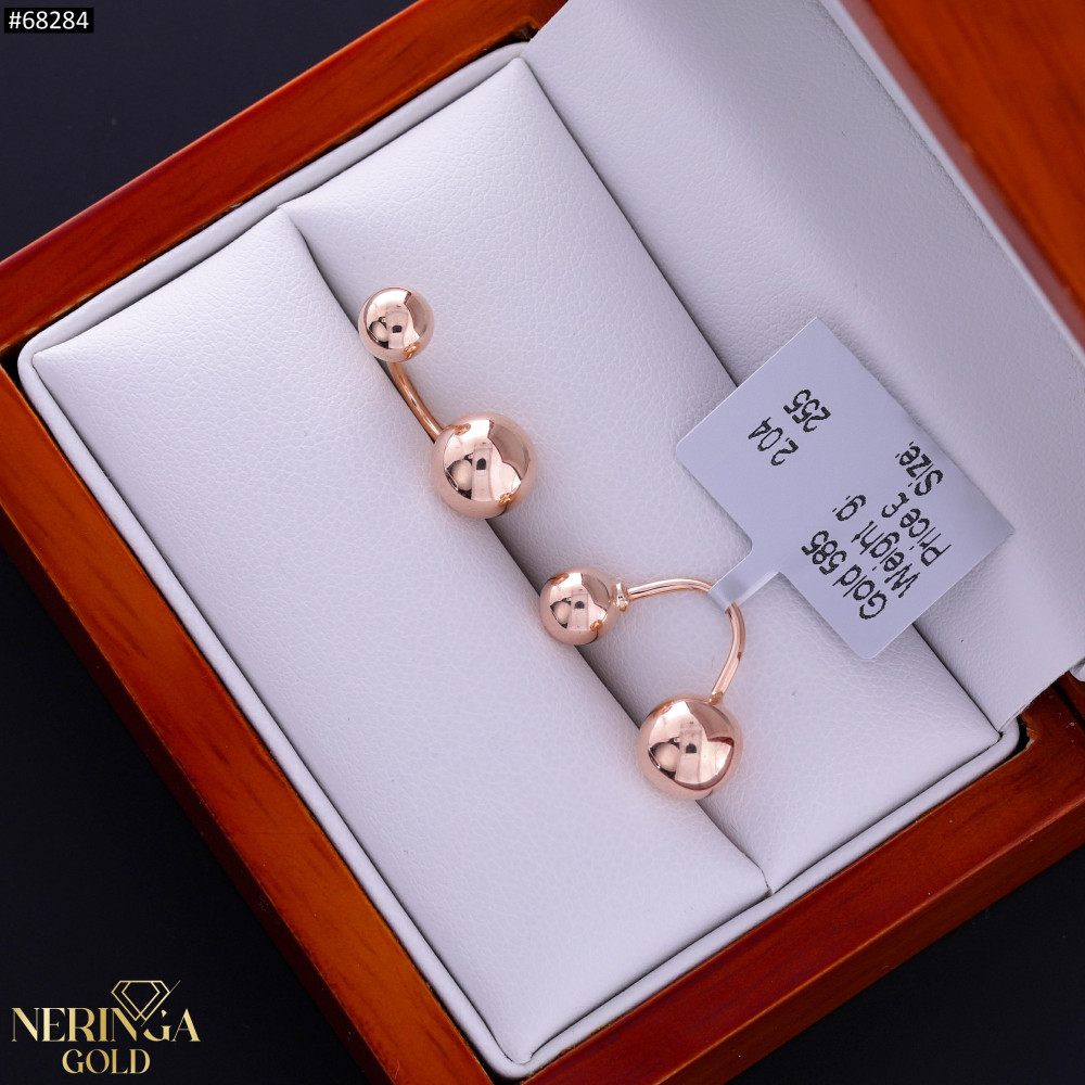 Rose gold earring #68284
