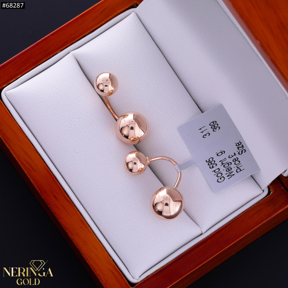 Rose gold earring #68287