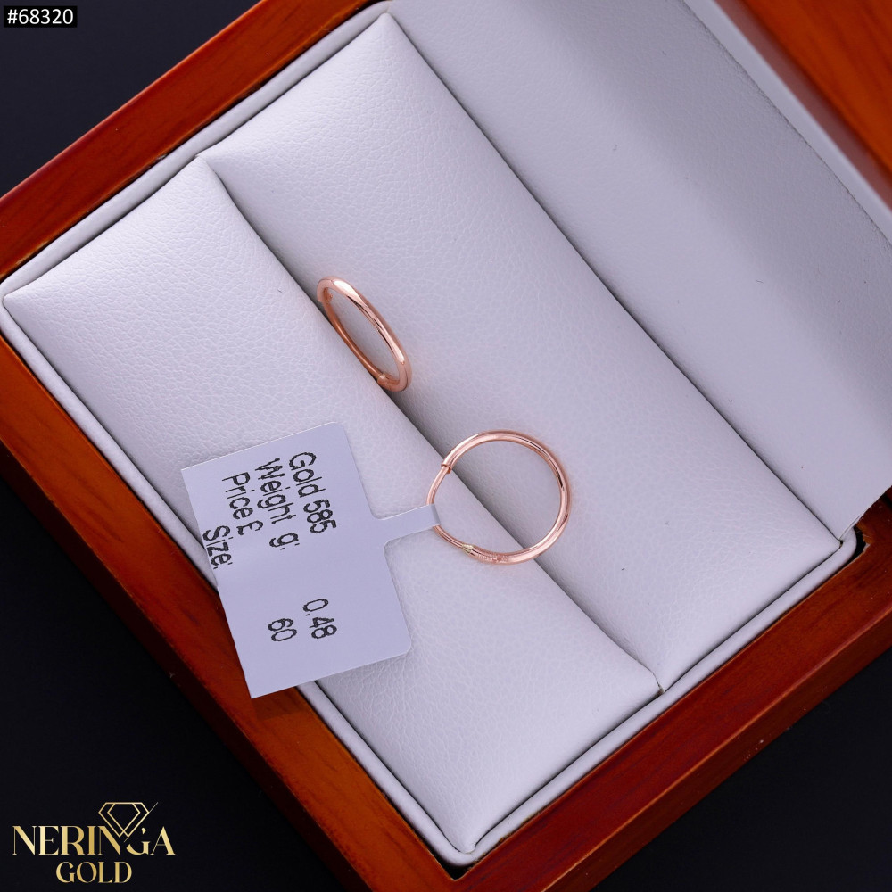 Rose gold hoop earrings #68320