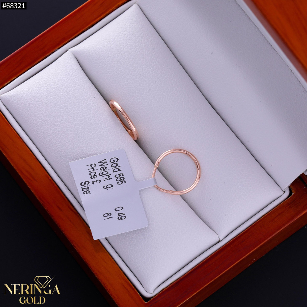 Rose gold hoop earrings #68321