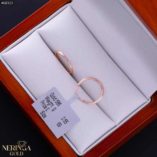 Rose gold hoop earrings #68323