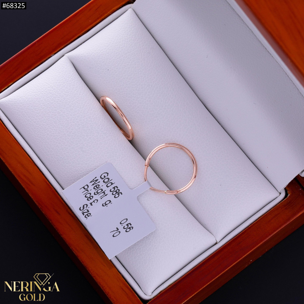 Rose gold hoop earrings #68325