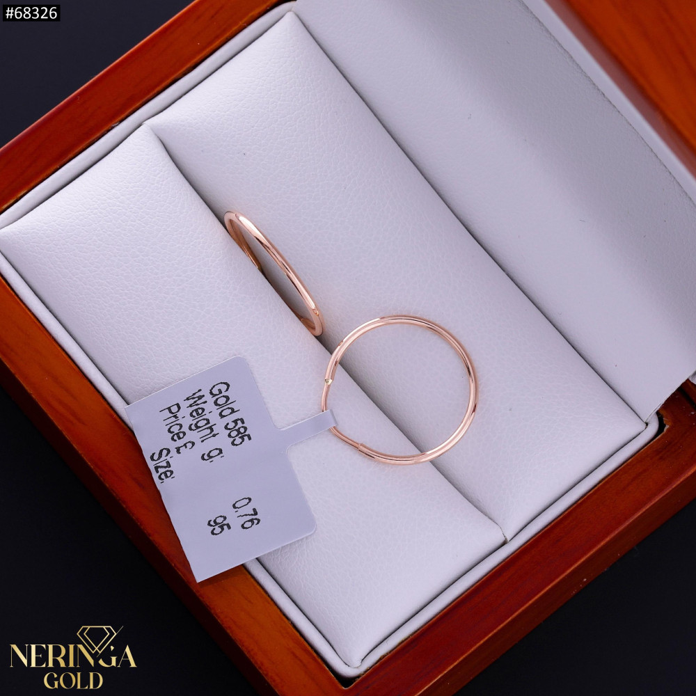 Rose gold hoop earrings #68326