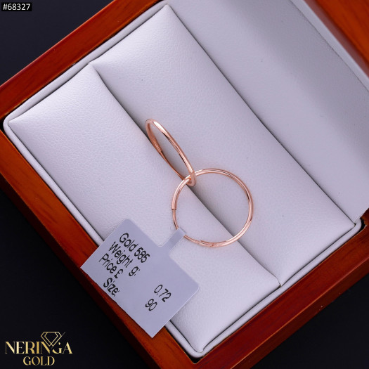 Rose gold hoop earrings #68327