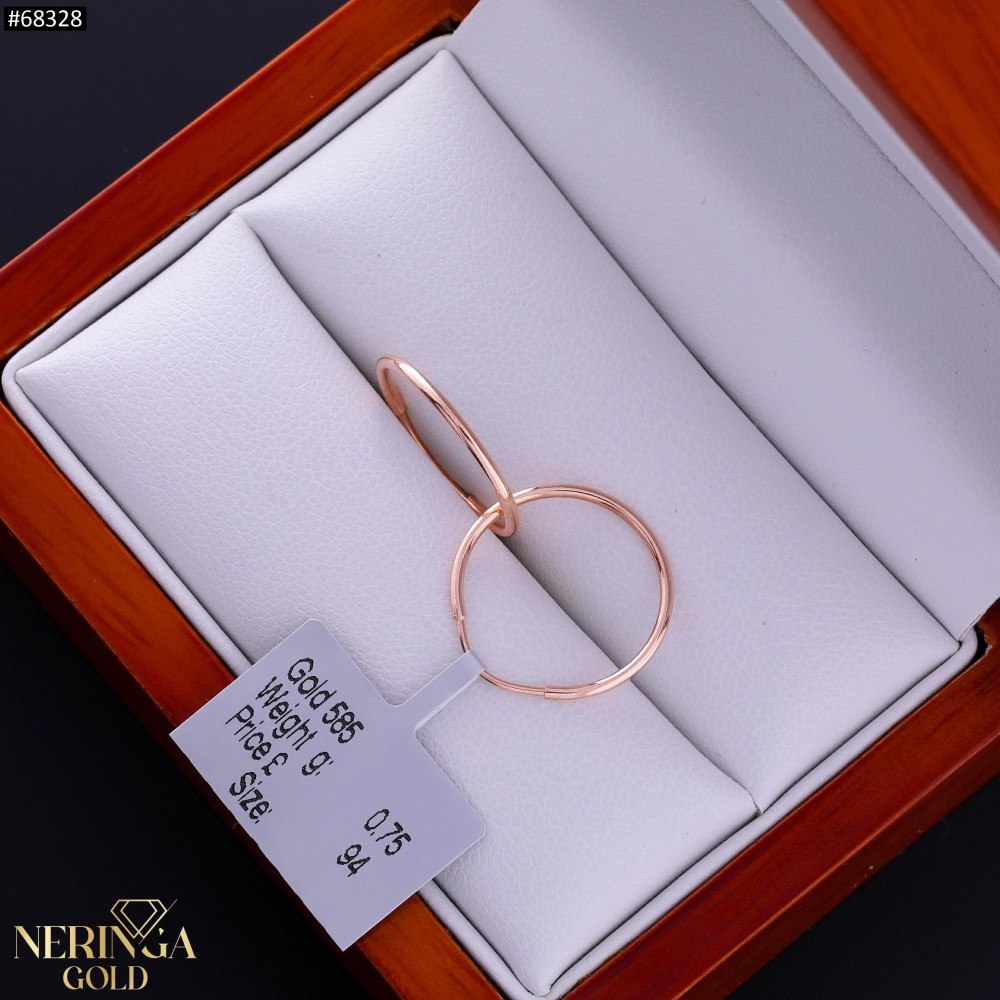 Rose gold hoop earrings #68328