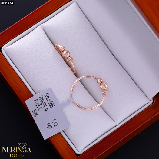 Rose gold hoop earrings #68334