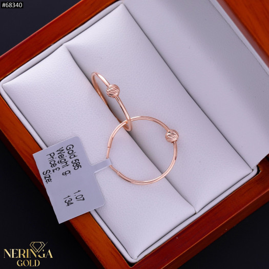 Rose gold hoop earrings #68340