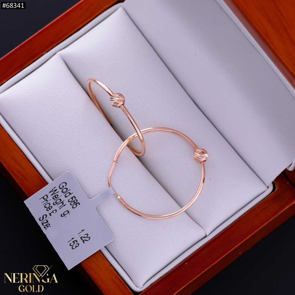 Rose gold hoop earrings #68341