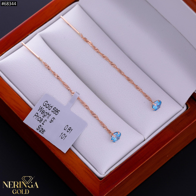 Rose gold earring #68344