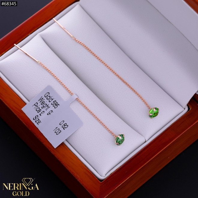 Rose gold earring #68345