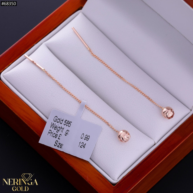 Rose gold earring #68350