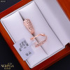 Rose gold english lock earrings #68365