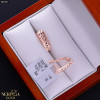 Rose gold english lock earrings #68367