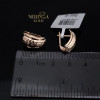 Rose gold english lock earrings #68364