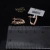 Rose gold english lock earrings #68367