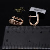 Rose gold english lock earrings #68365