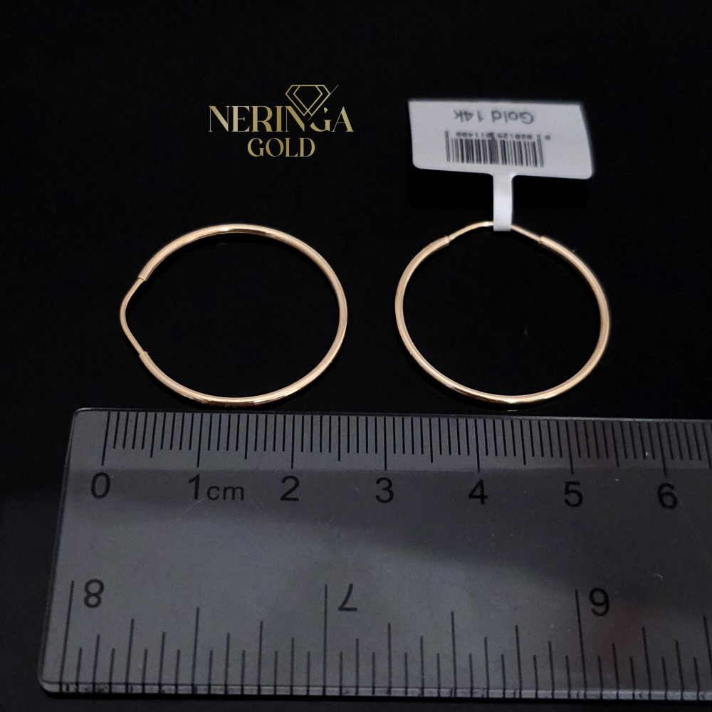 Rose gold hoop earrings #68331