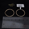 Rose gold hoop earrings #68331