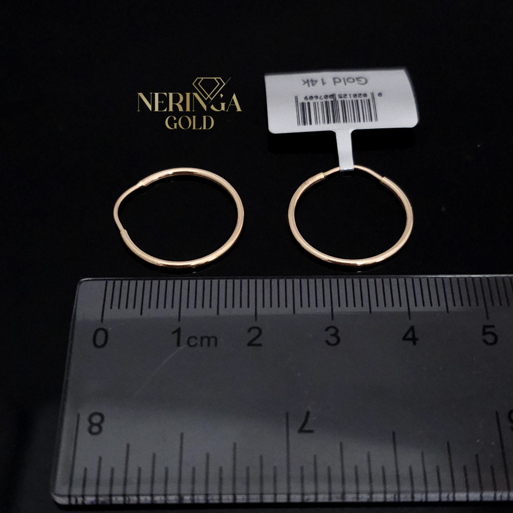 Rose gold hoop earrings #68327