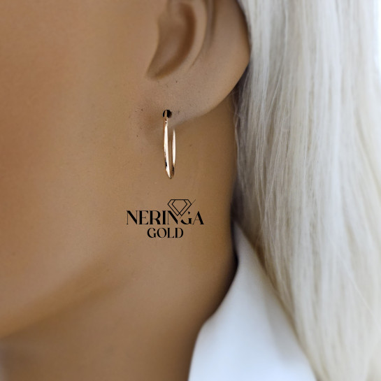 Rose gold hoop earrings #68326