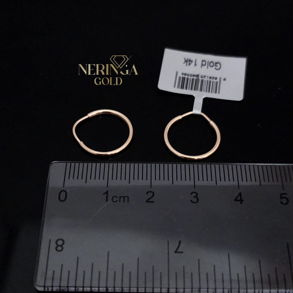 Rose gold hoop earrings #68323