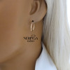 Rose gold hoop earrings #68323
